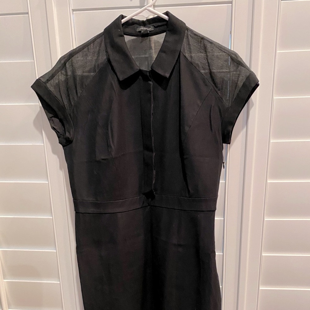 Ann Taylor Black Collared Cocktail Dress